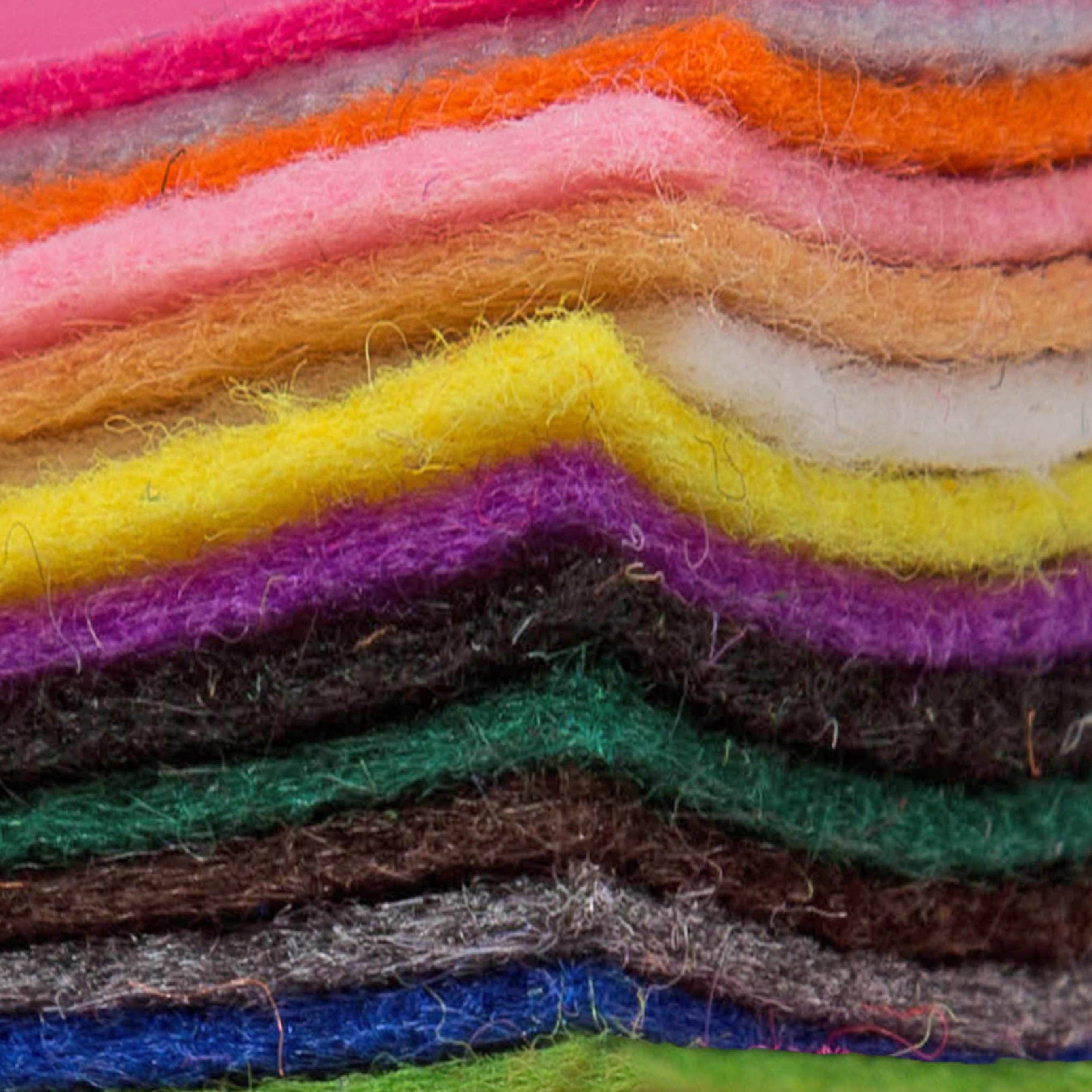 Edukit Acrylic Felt Pack of 15 A4 sheets - 15 assorted colours Edukit Acrylic Felt Pack of 15 A4 sheets - 15 assorted colours