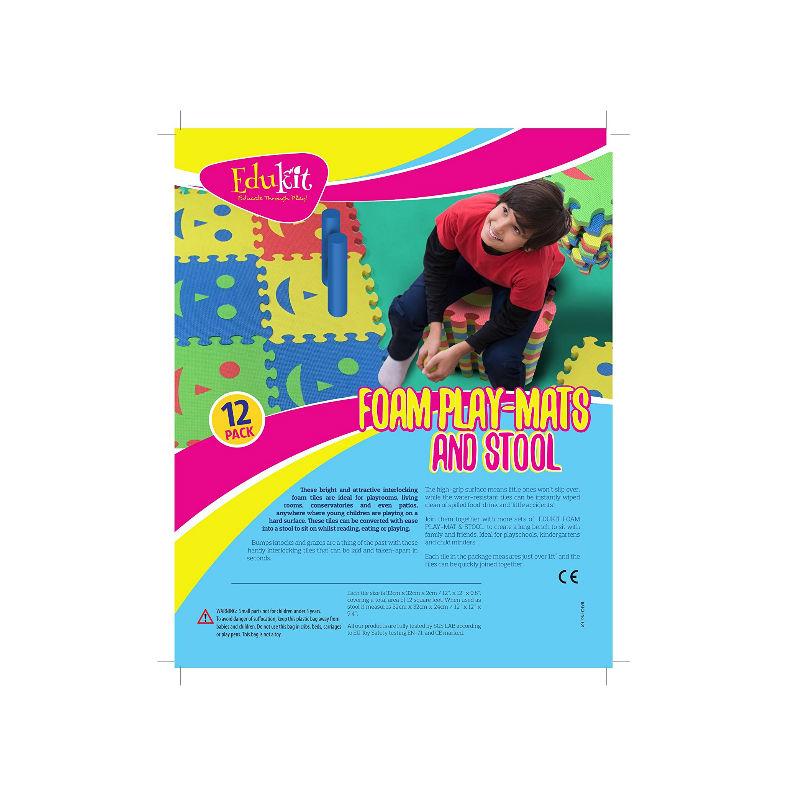 12 EVA Foam Play Mat Tiles – Stack The Mats to Build The Stool – Interlocking Floor Mats for Children – Multicoloured Smiley Extra Thick (2cm) Foam Tiles by Edukit 12 EVA Foam Play Mat Tiles – Stack The Mats to Build The Stool – Interlocking Floor Mats for Children – Multicoloured Smiley Extra Thick (2cm) Foam Tiles by Edukit