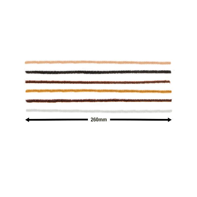edukit Pack of 120 Pipe cleaners - in brown, black, white & flesh colours, Assortment of Craft Multi-Purpose Wire Pipe Cleaners 26cm x 6mm. edukit Pack of 120 Pipe cleaners - in brown, black, white & flesh colours, Assortment of Craft Multi-Purpose Wire Pipe Cleaners 26cm x 6mm.