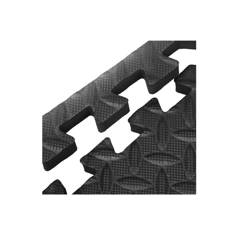Large and Thick Foam Interlocking Mat Tiles – 4 Pack – High Grip Surface and Waterproof - Floor Mats for Gym’s, Shed’s and Garage’s – Black Foam Tiles by EVA Large and Thick Foam Interlocking Mat Tiles – 4 Pack – High Grip Surface and Waterproof - Floor Mats for Gym’s, Shed’s and Garage’s – Black Foam Tiles by EVA