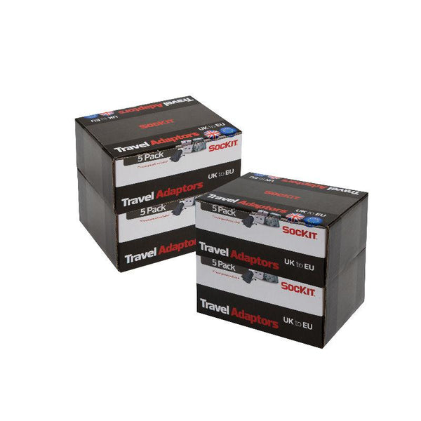 Sockit Socket UK To EU Travel Adaptor (Pack of 20)