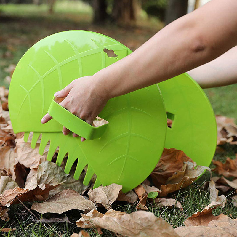 homekit PAIR OF LARGE GARDEN SCOOPS - Leaf Grabber - And 100Litre REUSABLE BAG, bag- Ideal For Easy Garden Clean-Up Of FALLING LEAVES – Debris, Muck, Moss – Easily Keep Your Garden Tidy