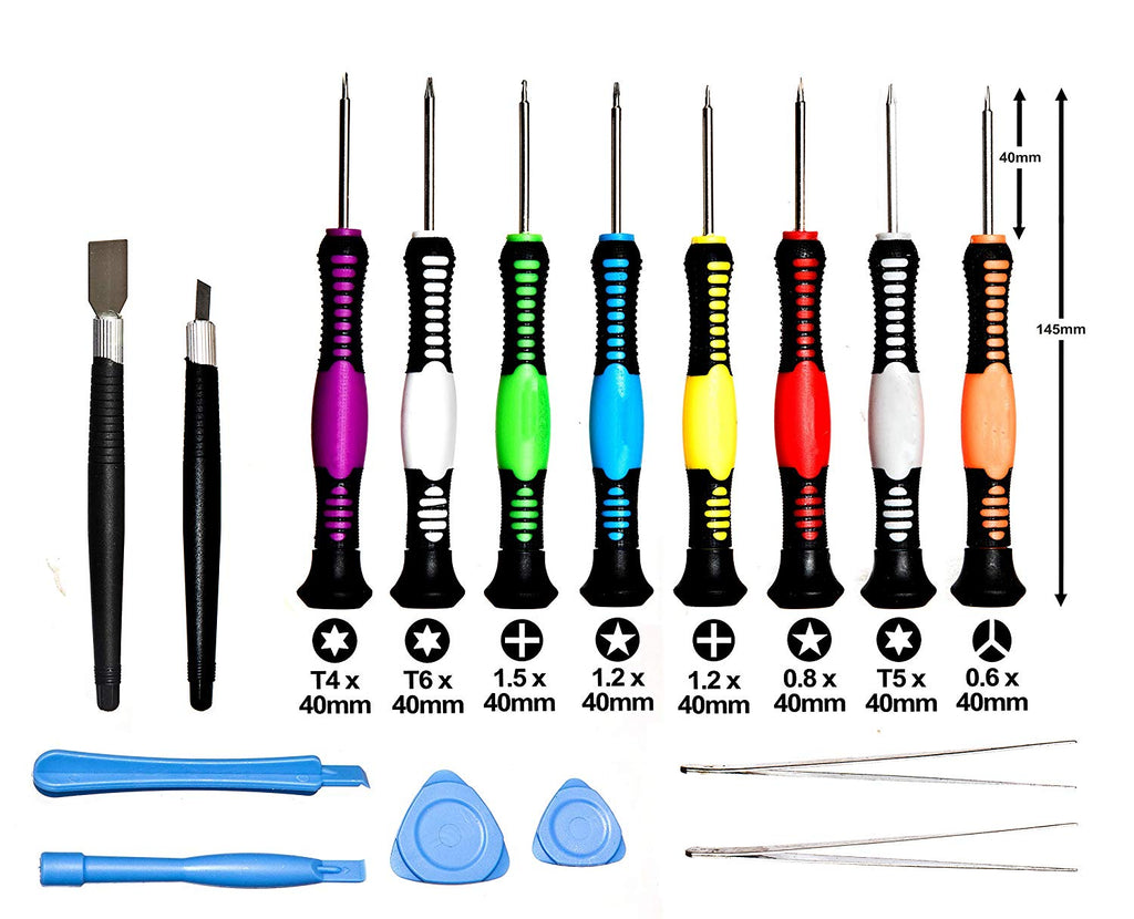Complete 16pc Precision Smartphone Screwdriver Set & Professional Repair Tool Kit for Fixing Electrical Mobile Devices & Also Watches