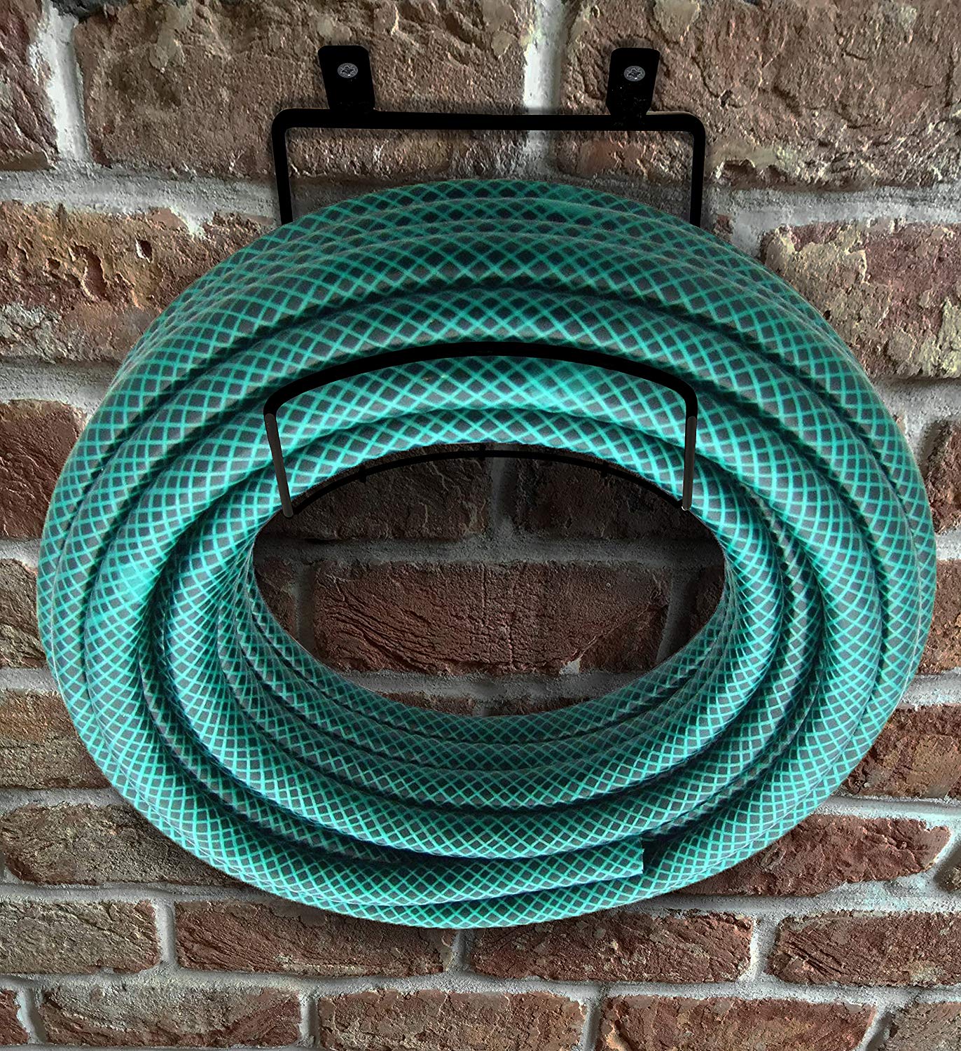 Brackit Garden Hose Holder – Cast Iron – Secure to your Wall with Fittings Included