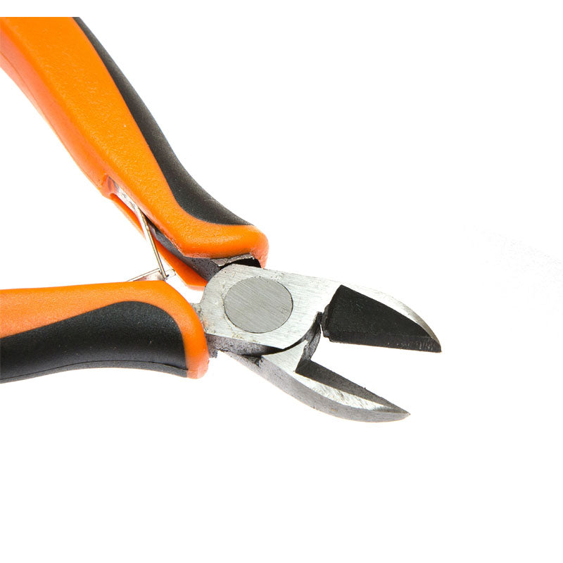 Forged Carbon Steel 4” / 10cm Mini Pliers - Set of 3 with Soft-Gripped Slip-Guard Handle – Contents: 1x Combination Plier / 1x Side Cutter / 1x Long Nose Plier for Trade and Domestic Use