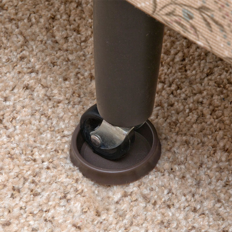 20pc Set of High Quality Brown ABS Plastic Carpet Castor Cups for Securing Furniture Legs and Feet – Great to Protect Carpet & Hard Wood Floors from Chair Table Bed and Sofa Castors