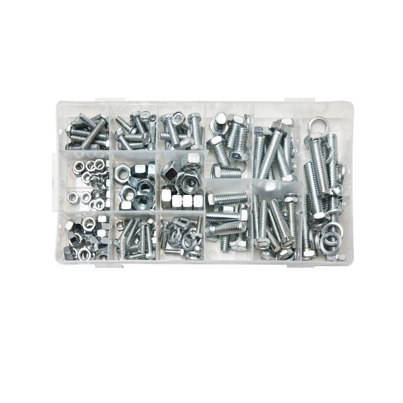 Brackit Bolts and Nuts Set - 240 pcs. - inc. Machine Bolts, Lock Washers and Hex nuts