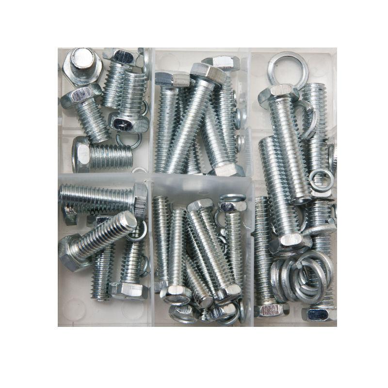 Brackit Bolts and Nuts Set - 240 pcs. - inc. Machine Bolts, Lock Washers and Hex nuts