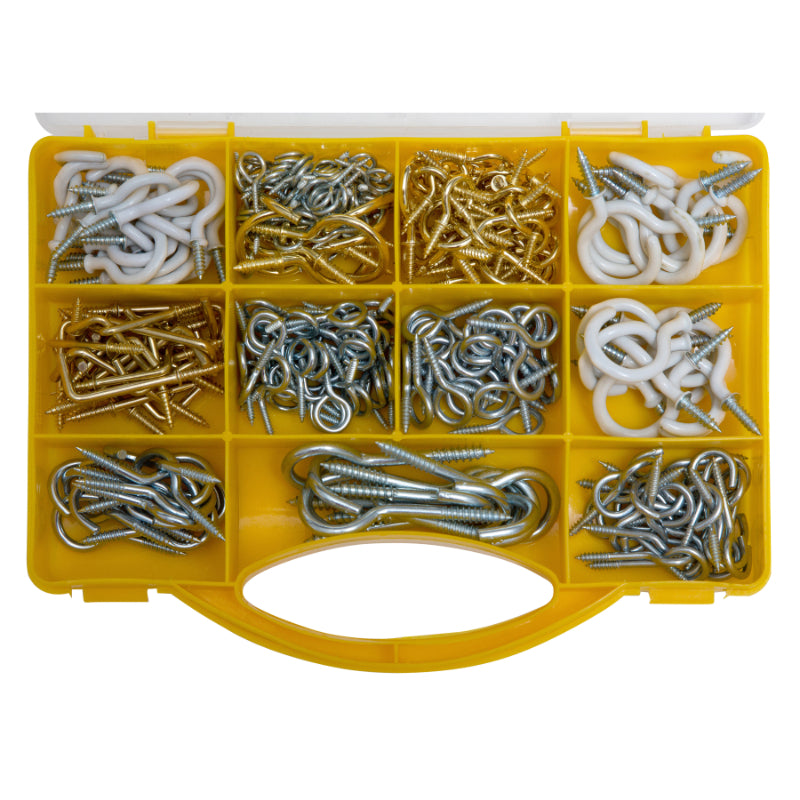 Hook Assortment – 292 Pieces – D.I.Y. and Home Improvement Project Accessories with Carry Case By Brackit