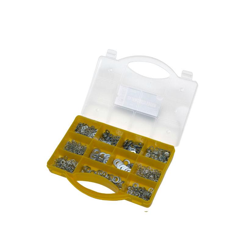 Metal Washer Assortment Kit – 1000 Pieces – Includes Storage Case with Carry Handle By Brackit