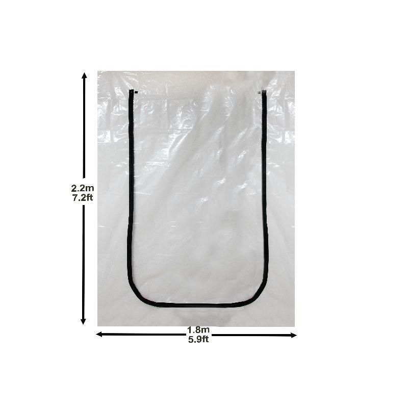 U Shape Zipper Door dust Sheet with pre-Assembled 4.5m Zipper. 180cm x 220cm. with Masking Tape 36mm x 10m