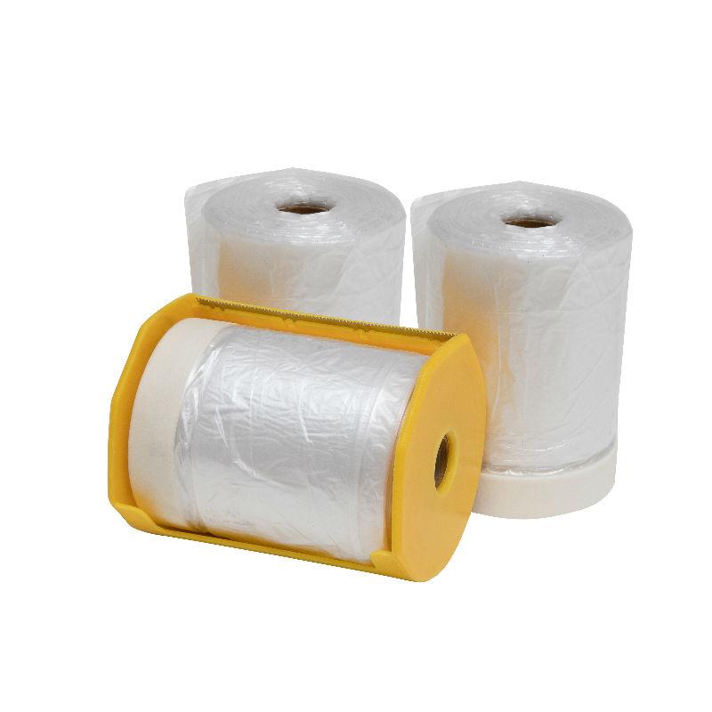 Masking Film Dust Sheet Roll with Easy Tear Dispenser – 55cm x 30m – 8-Micron – for Professionals and DIY Projects – 3 Pack