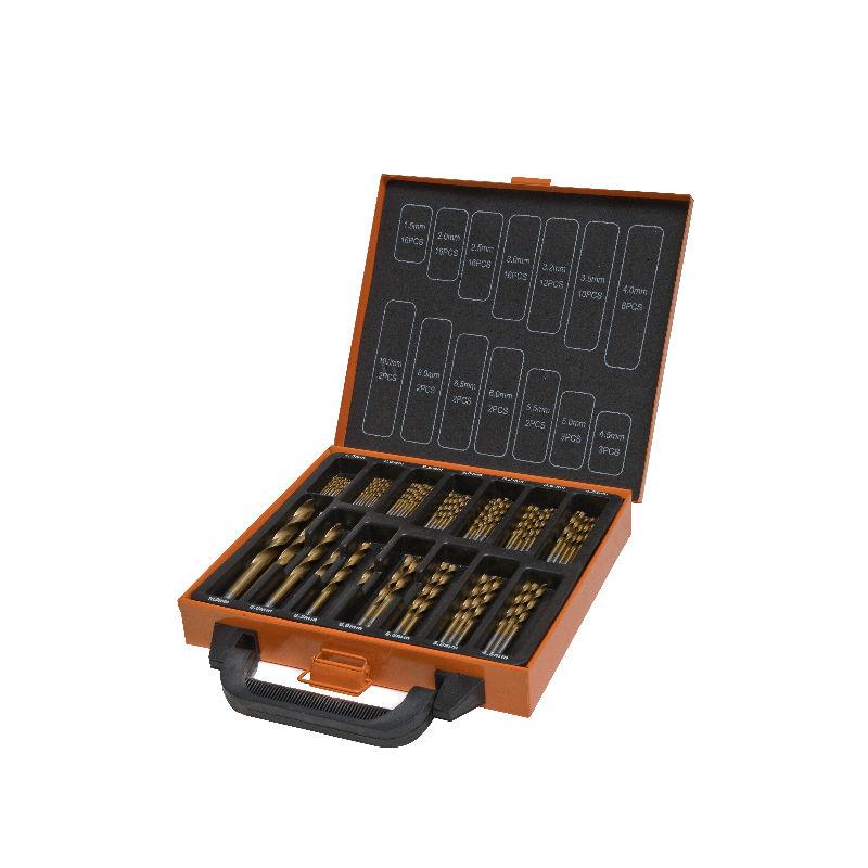 HSS Drill Bit Set – 110 Piece Titanium Coated in Metal Box – 1.5 – 10mm