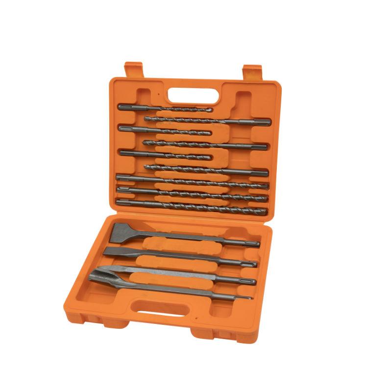SDS Plus Drill Bits and Chisel Set in Protective Carry Case – 13 Pieces