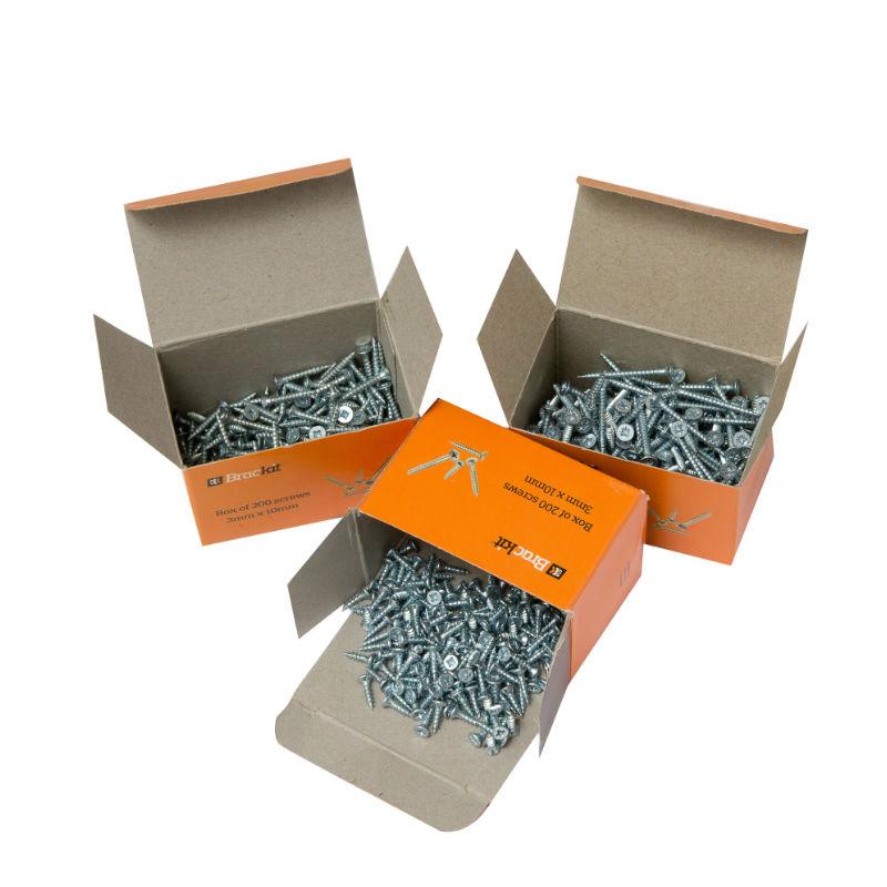 Wood Screws Set 3mm Range – Pozi-Drive Countersunk Zinc Plated Steel Screws – 600 Pieces – 3mm x 10mm, 20mm and 30mm