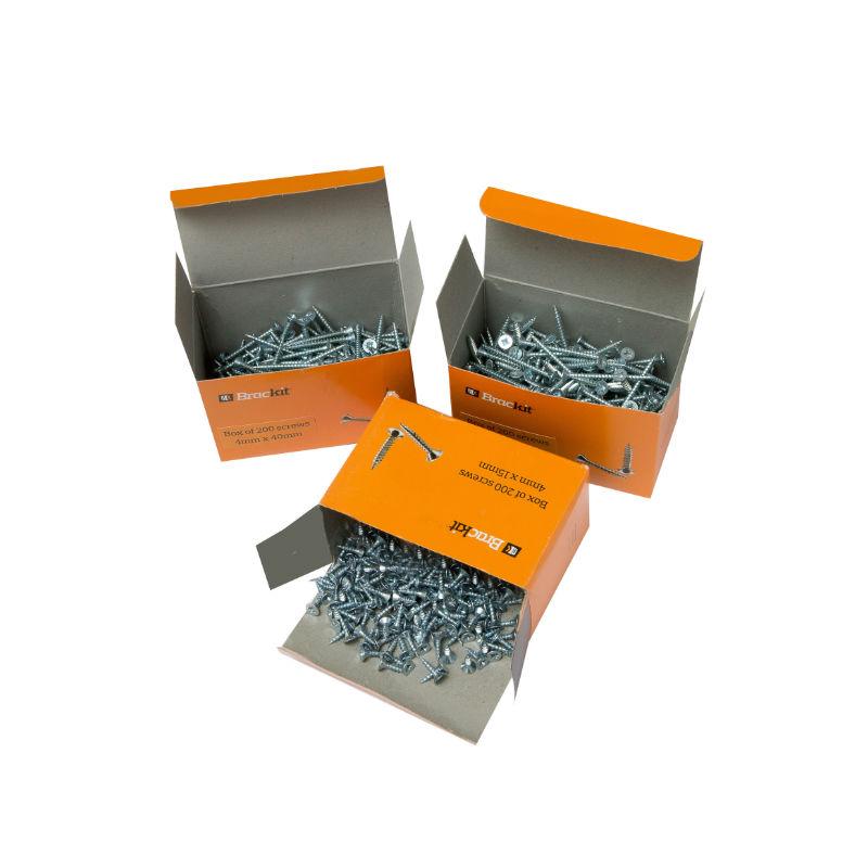 Wood Screws Set 4mm Range – Pozi-Drive Countersunk Zinc Plated Steel Screws – 600 Pieces – 4mm x 15mm, 40mm and 50mm