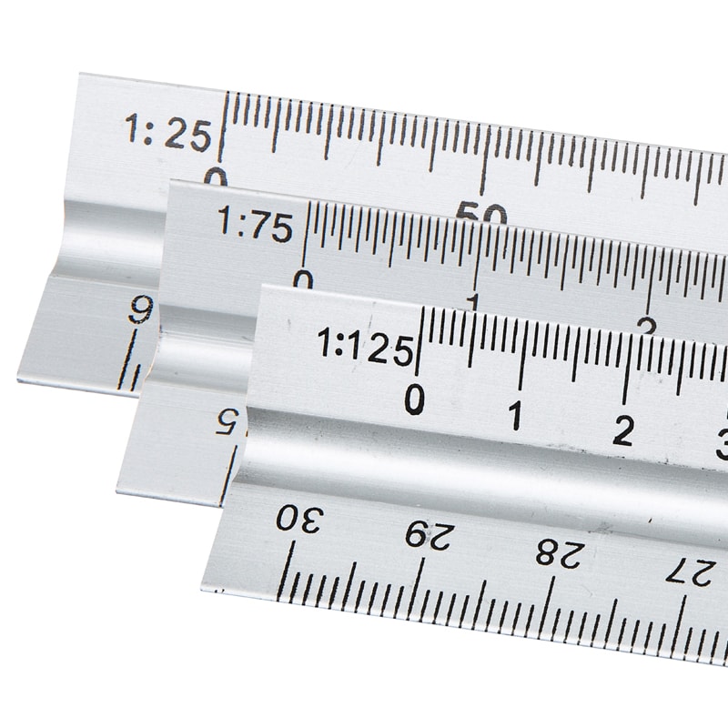 Straight Ruler Set 15x1.9CM & 20x2.6CM & 30x2.6CM Stainless Steel Ruler  Kit, 3 Pieces