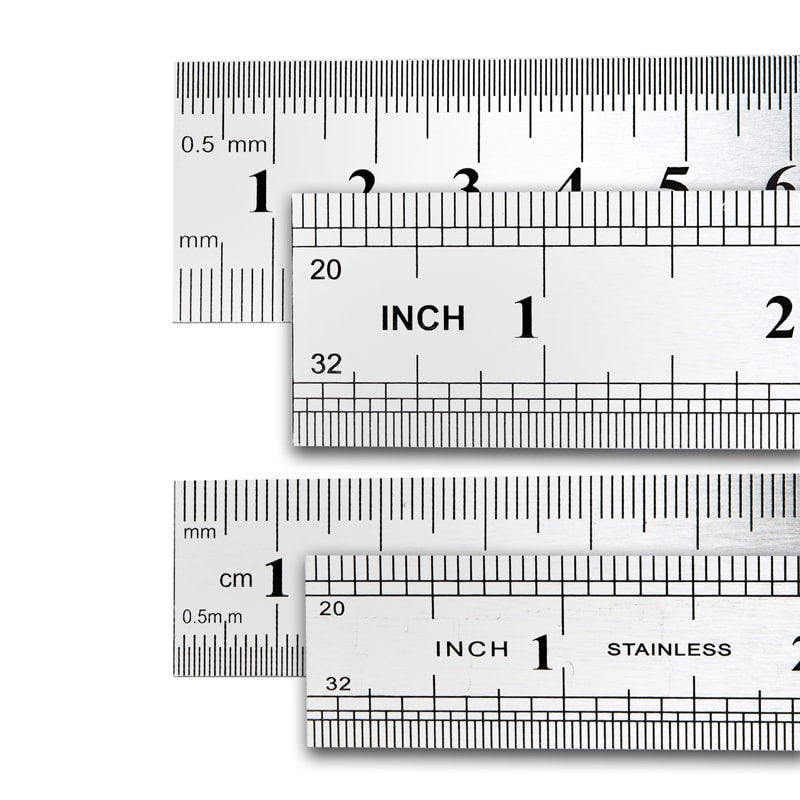 Metal Ruler Set Group Inches Rulers Stock Vector (Royalty Free) 31588861