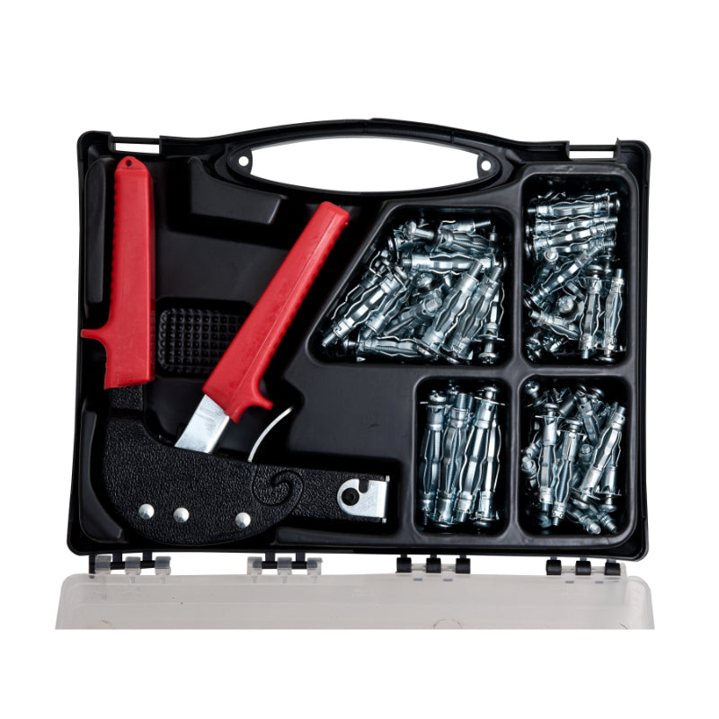 72PC - Wall Anchors and Wall Anchor Setting Tool with Carry CASE – Everything You Need for Fixing to Plaster Board and Hollow Walls – Comes with Instructions