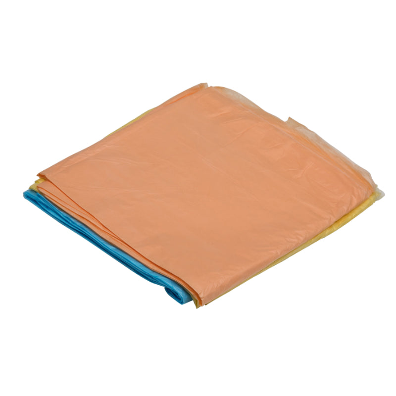 Brackit 3 Pack Orange, Yellow & Blue Coloured Dust Sheets Polythene Dust Sheets 3.6M X 2.7M (12X9FT) 8.5Mic