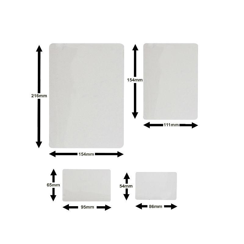Multi Sized Laminating Pouches – 70 Pouches –- 150 Microns