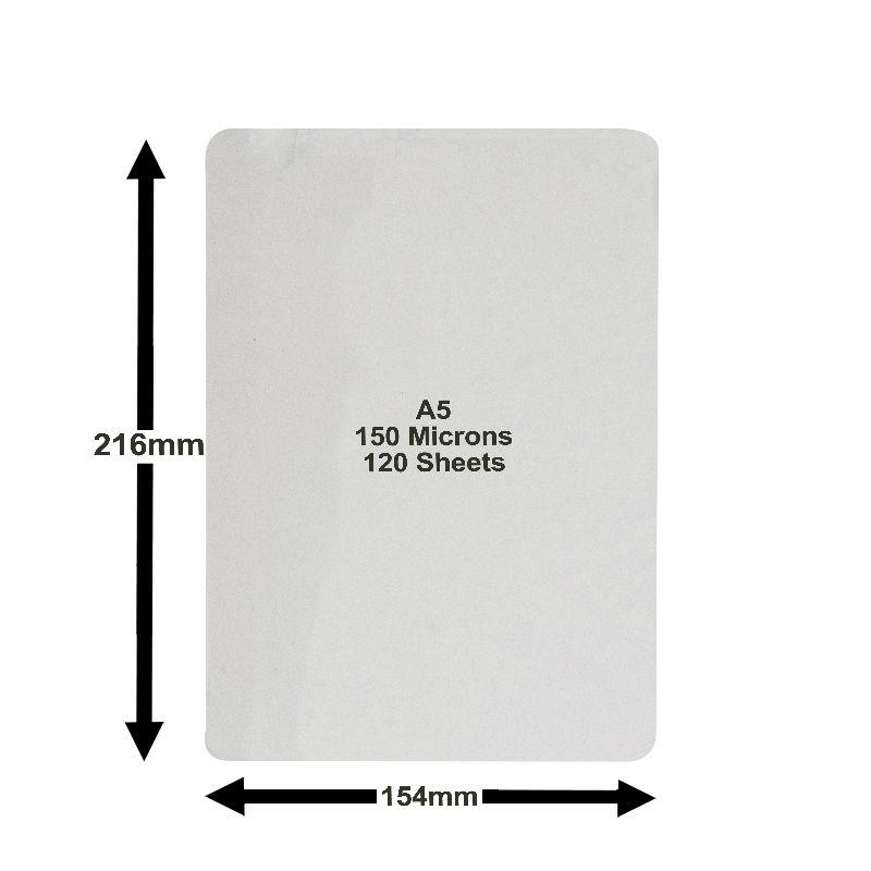 DESKIT 120 – A5 Size Laminating Pouches – 150 microns – Gives Rigidity to Your Important documents and Keeps Them Protected Strong and Durable - The Perfect Office Pack (120 x A5 Pack)