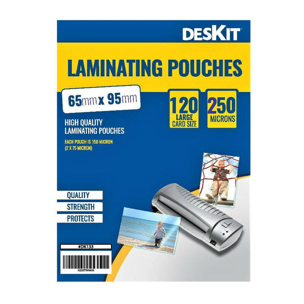 Card Sized Laminating Pouches - 120 Large Card Sized - 65 x 95cm - 250 Microns