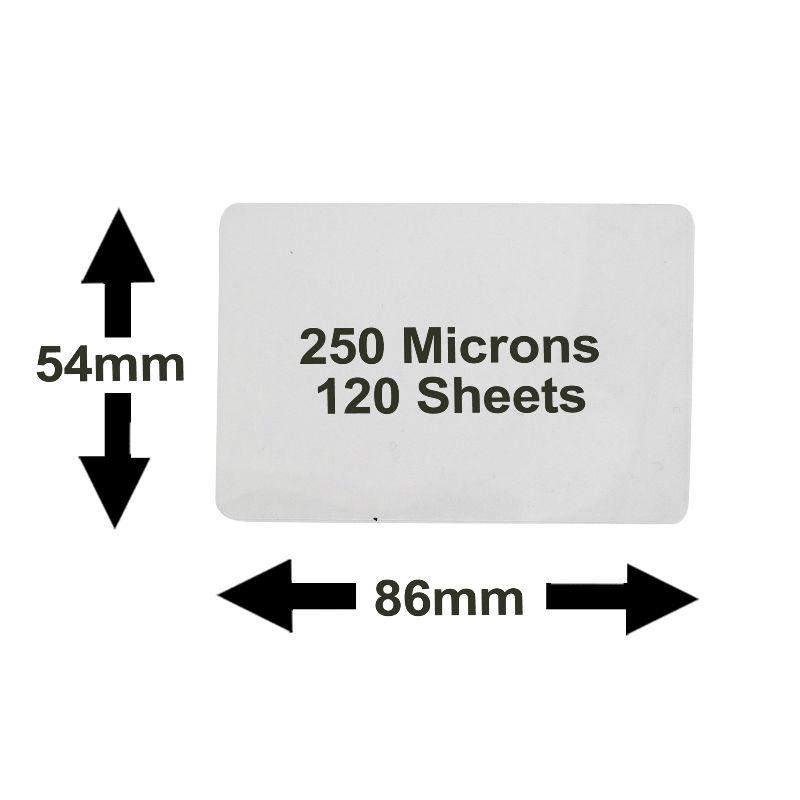 Card Sized Laminating Pouches – 120 Card Sized – 54 x 86cm - 250 Microns