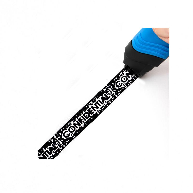 Full ID Protection Roller Stamp Kit – Includes Wide Roller Stamp to Cover Address, 1 Pen Style Double Headed Rolling Stamp and 2 Refills for Wide Stamp – Prevent Identity Theft