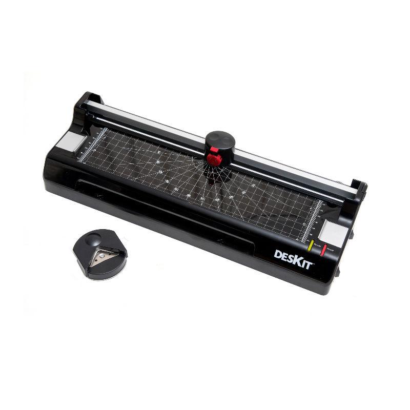 Professional Home Office A4 Laminator & Cutter 3-in-1 with Perforator and Corner Rounder – Hot/Cold Laminating Settings Plus Cutting Guides and Spare Cutter Base