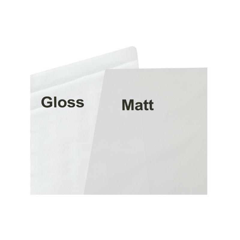 DESKIT Multi Pack of 100 Laminating Pouches - 30pc Matt A4 Sized – 70pc Gloss A4 Sized - 150microns – Gives Rigidity to Your Important Documents – Makes Documents Shiny Or Matt Finish