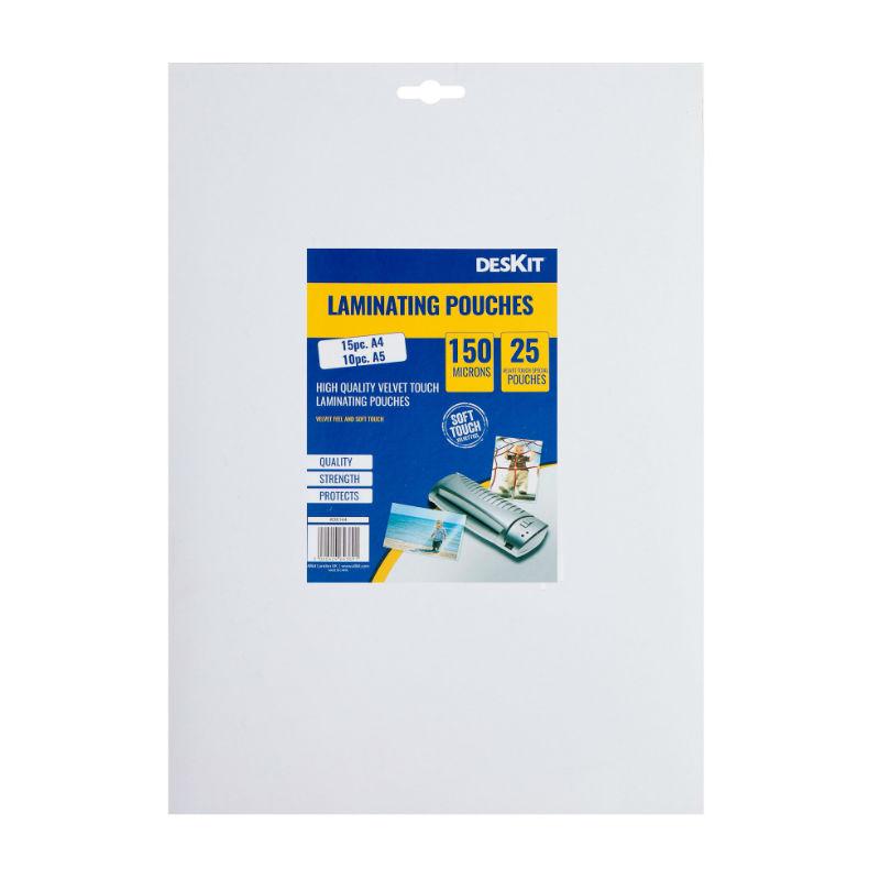 Deskit 25 Velvet Touch Special Laminating Pouches. 15pc A4 – 10pc A5. – The  Kit Brands