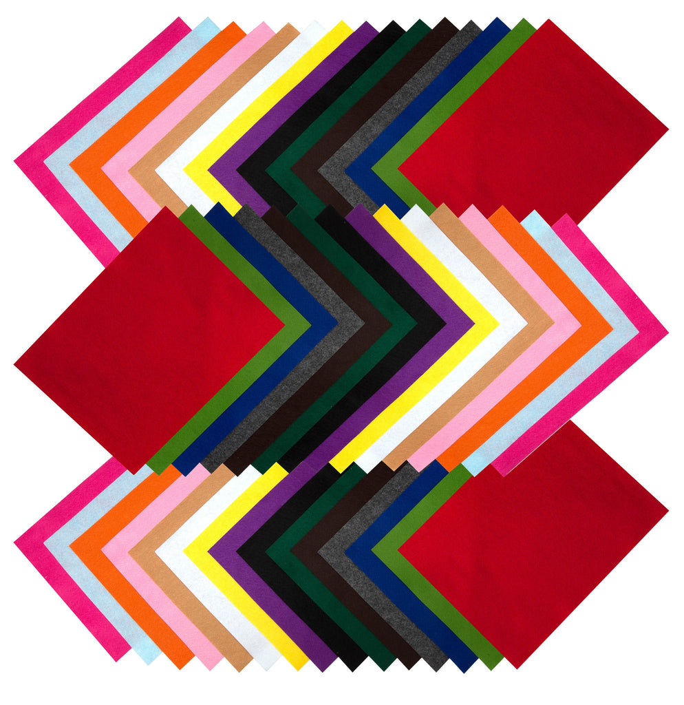 EduKit Acrylic Felt Sheets | 60 pc A4 Felt Fabric Lot in 15 Assorted Colors for Arts & Crafts, Felt Flowers, Felt Coasters, Felt Jewelry, Felt Stickers, Felt Letters & More