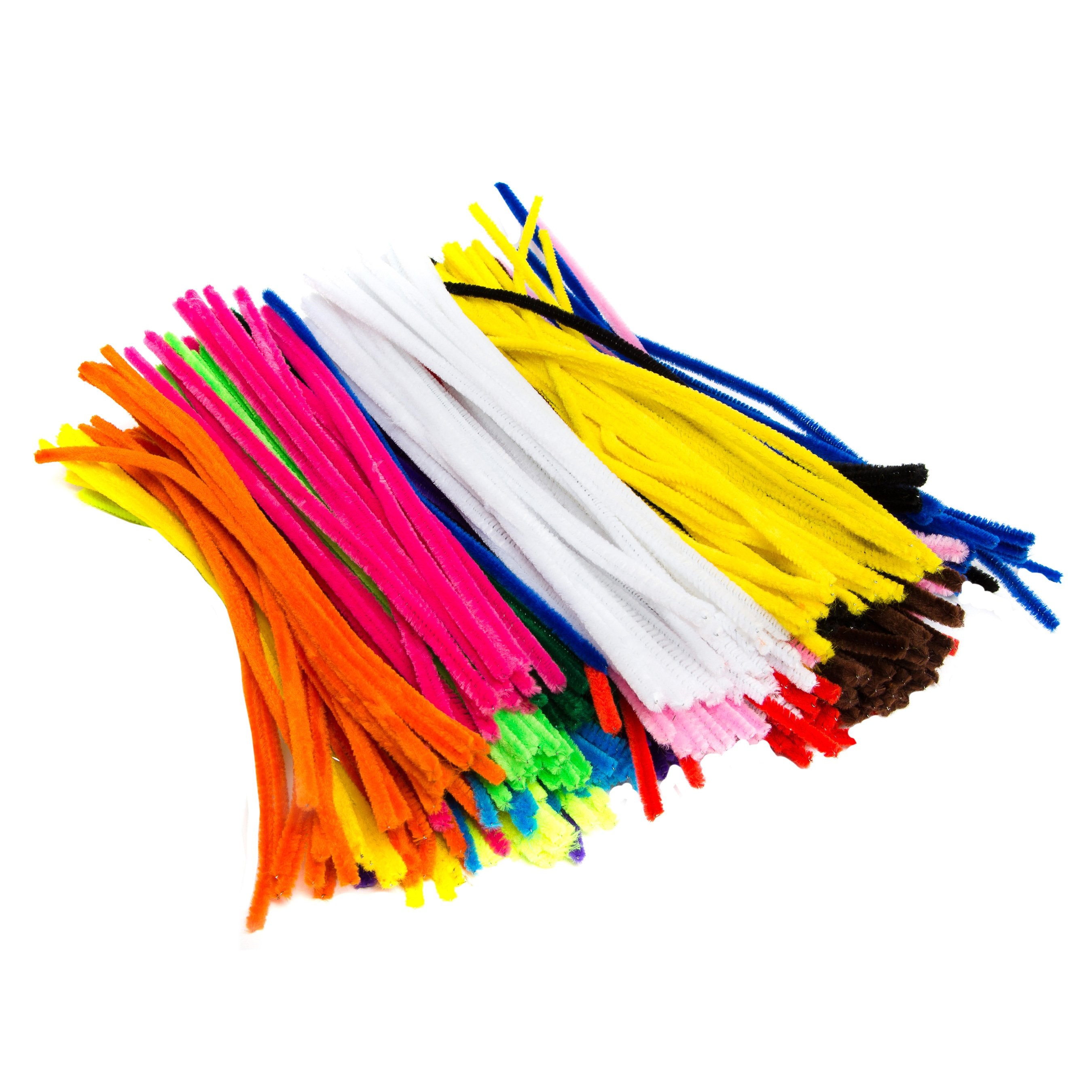 edukit Jumbo Pack of 360 Pipe Cleaners - 10 Assorted Colours - Includes 60 Fluorescent Colours (360 pack)