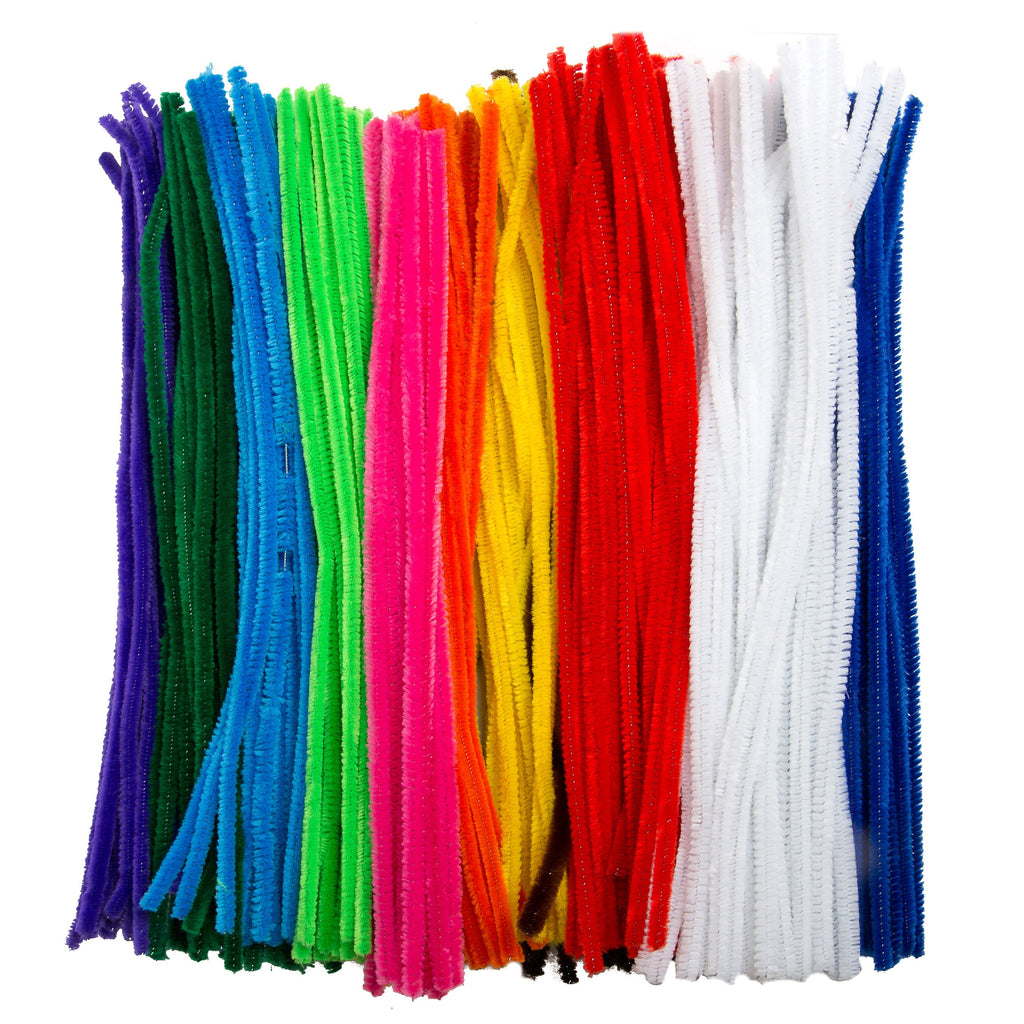 edukit Jumbo Pack of 360 Pipe Cleaners - 10 Assorted Colours - Includes 60 Fluorescent Colours (360 pack)