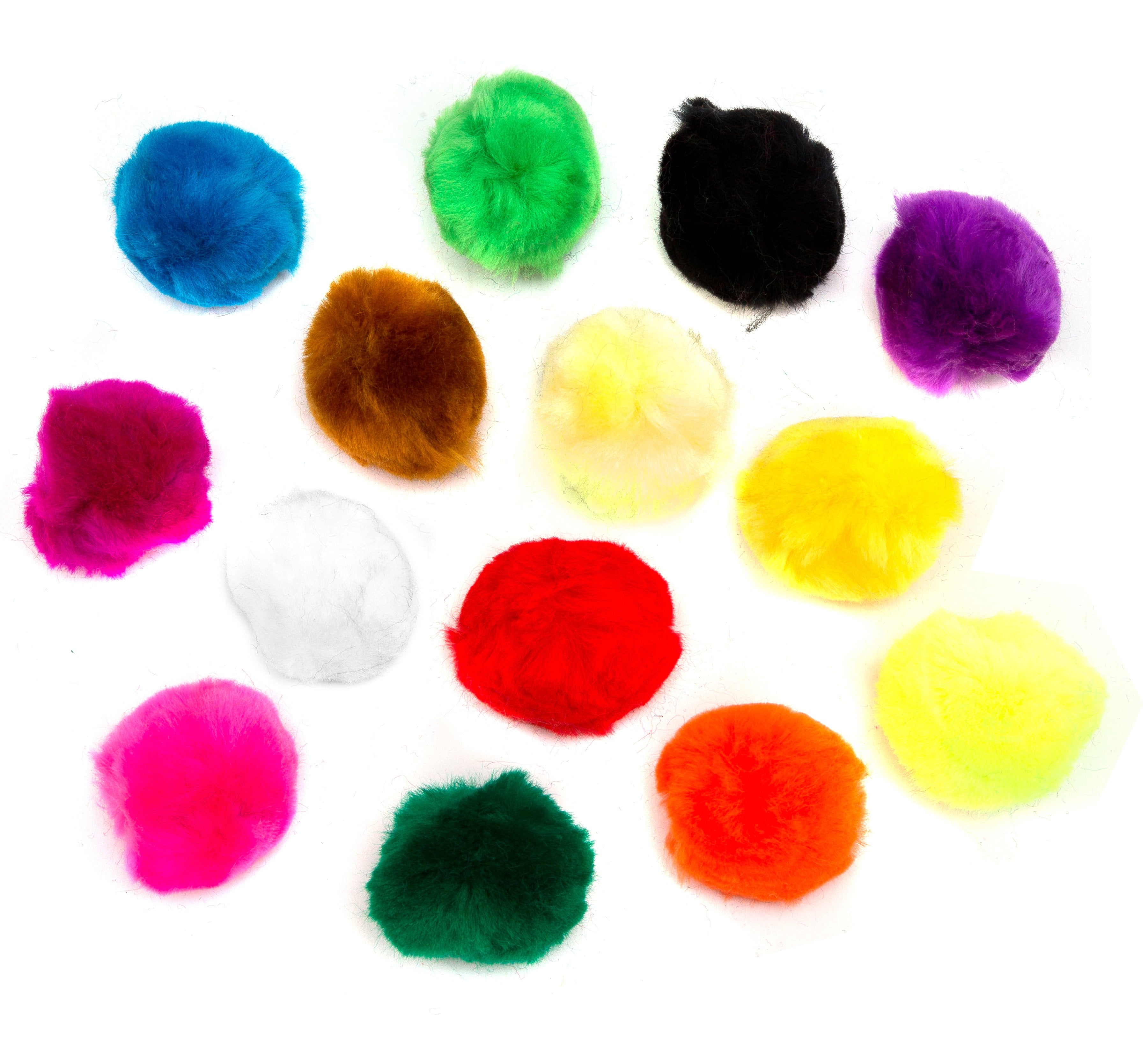 EduKit Large 5cm Pompoms Craft Supply Bumper Pack | 70 PC Colorful Hobby & Craft Supplies for Kids, Preschoolers & Classrooms