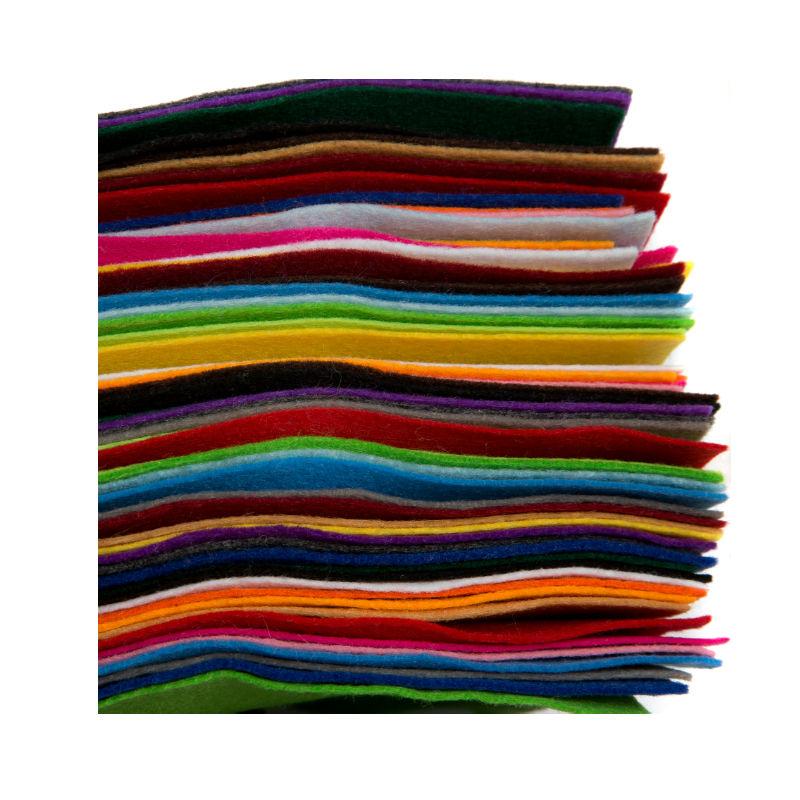 edukit 60Pcs,15cmx15cm Squares Non-Woven Soft 20 Assorted Mixed Colour Felt Fabric Sheets DIY, Crafts, Supplies, Scrapbooks, Patchwork Square