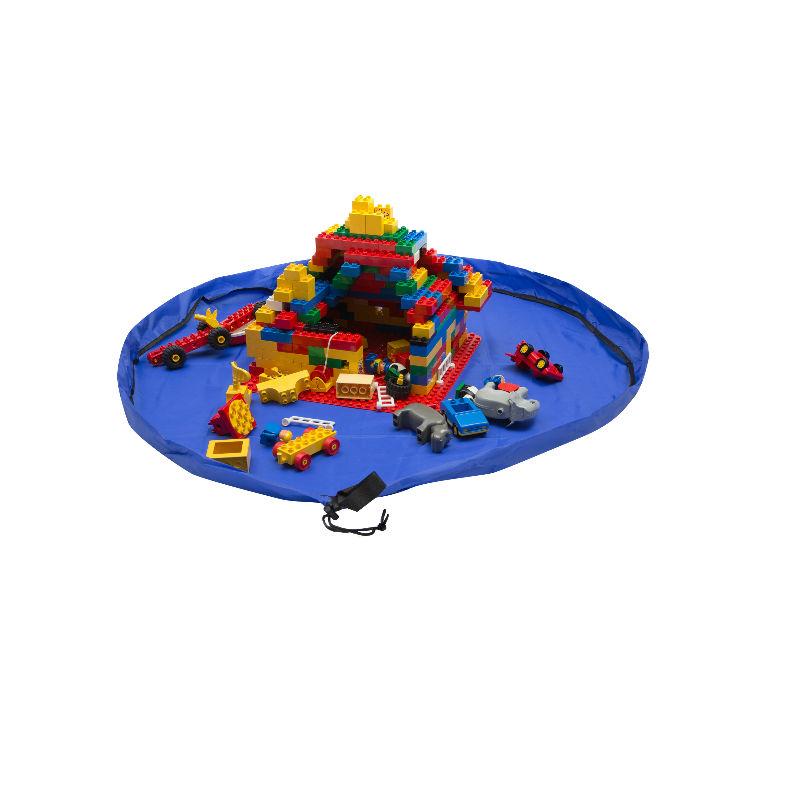 edukit 2 Pack TOYAWAY Play Mat Bag, Portable Kids Toy Storage Organizer Sack, Large 150cm (60 inches), Small 100cm (40 inches) Play Rug Mat