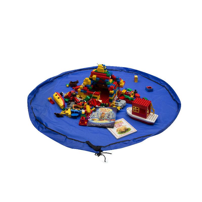edukit 2 Pack TOYAWAY Play Mat Bag, Portable Kids Toy Storage Organizer Sack, Large 150cm (60 inches), Small 100cm (40 inches) Play Rug Mat