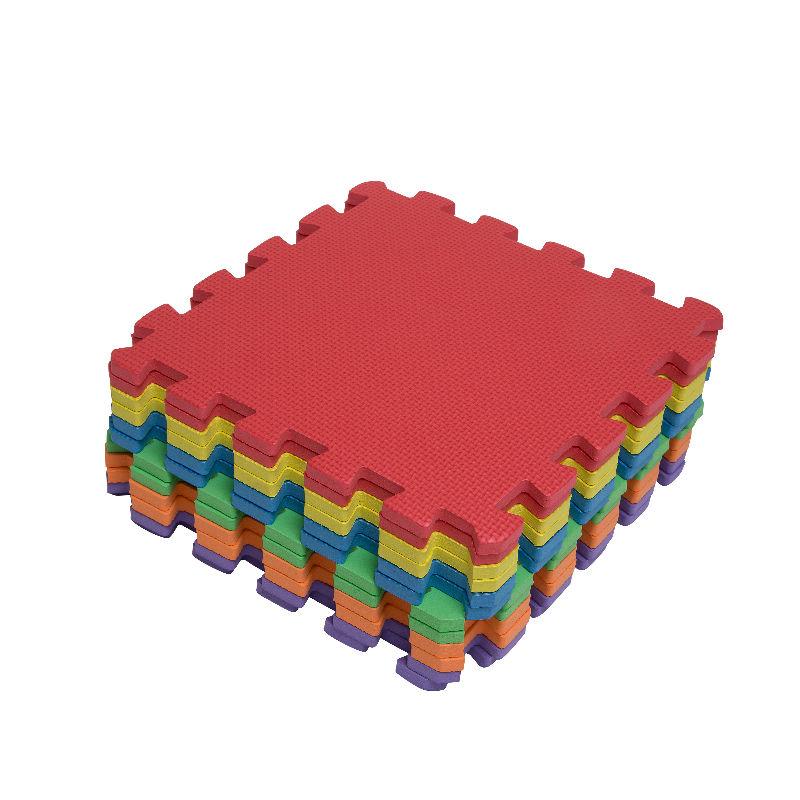 Edukit Foam Play Mat Tiles – 12 Pack EVA – Interlocking Floor Mats for Children – Multicoloured Foam Tiles