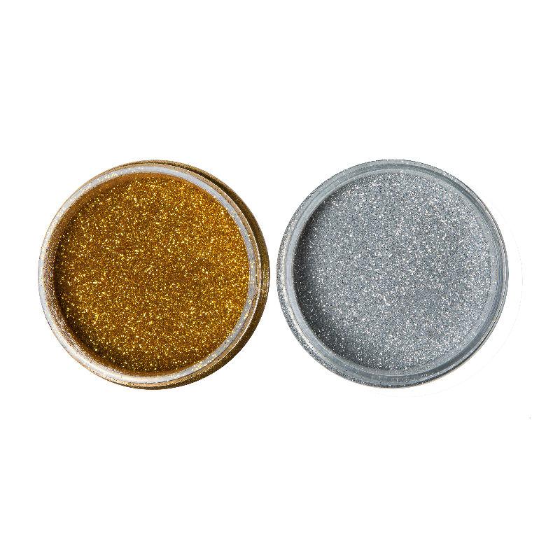 Edukit’s Fine Art & Craft - Nail Art Gold Silver Glitter 600g pack with 4 Multi-Coloured Glue Spreaders
