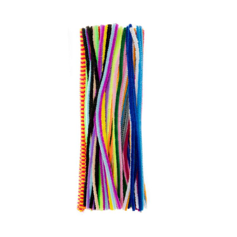 edukit Pack of 120 Pipe Cleaners - in Assorted Colours 26cm x 6mm, Brightly Coloured Radiant Craft Multi-Purpose Wire Pipe Cleaners.