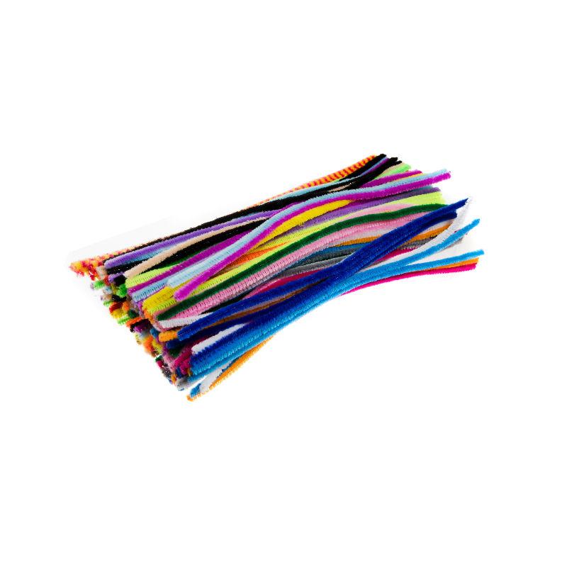 edukit Pack of 120 Pipe Cleaners - in Assorted Colours 26cm x 6mm, Brightly Coloured Radiant Craft Multi-Purpose Wire Pipe Cleaners.