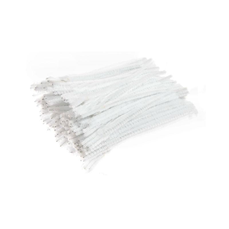edukit Pack of 120 White Craft Multi-Purpose Wire Pipe Cleaners 15cm x 4mm.