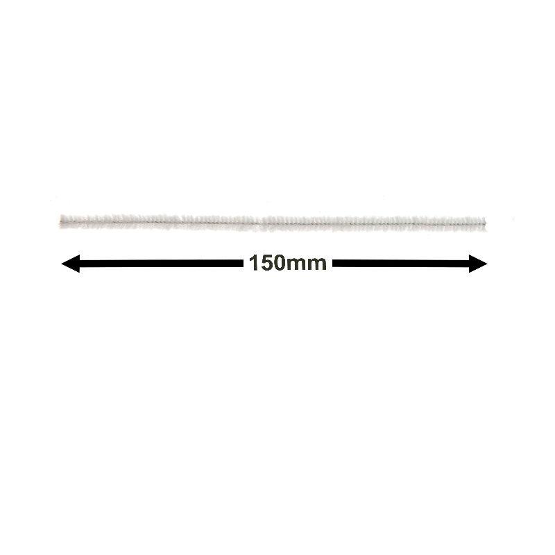 edukit Pack of 120 White Craft Multi-Purpose Wire Pipe Cleaners 15cm x 4mm.