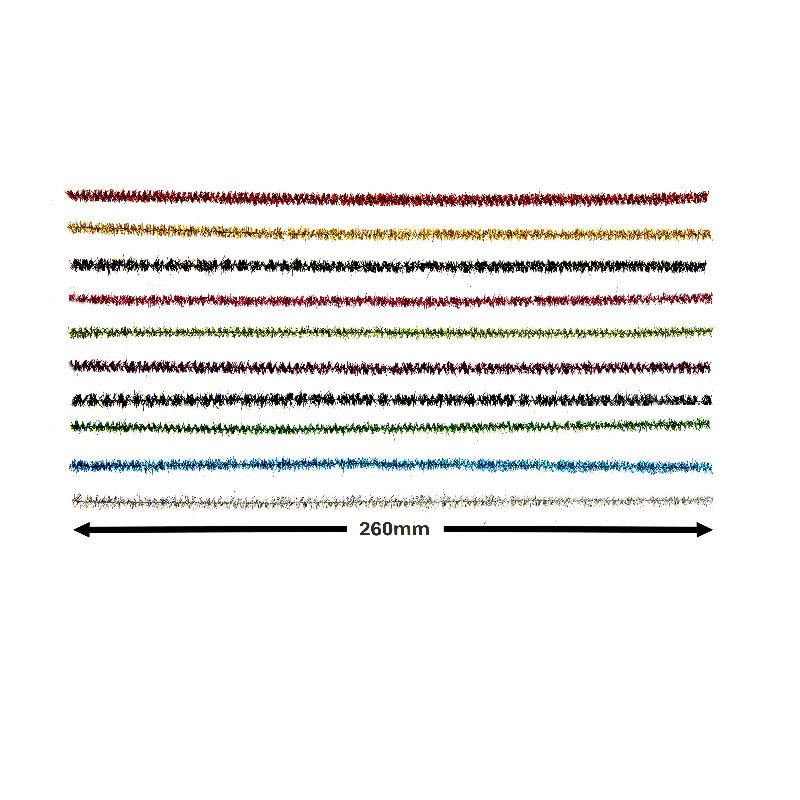 edukit Pack of 120 pipe cleaners , Shiny Metallic Sparkle Tinsel, in assorted colours, Craft All-Purpose Wire Pipe Cleaners 26cm x 6mm.