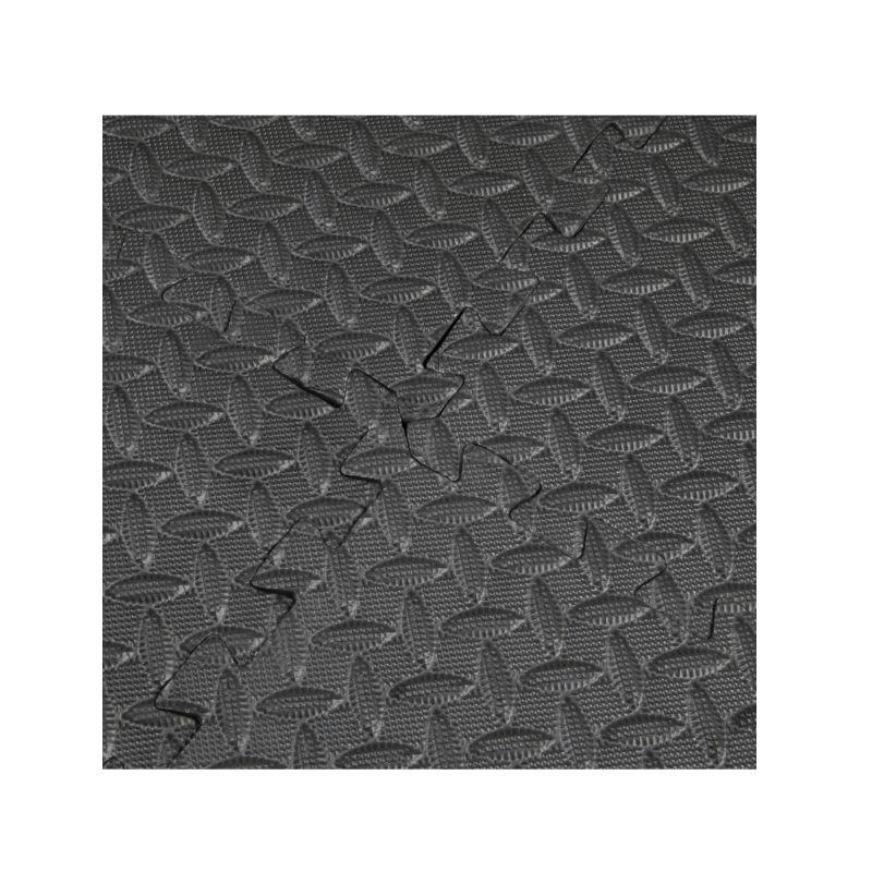 Large and Thick Foam Interlocking Mat Tiles – 4 Pack – High Grip Surface and Waterproof - Floor Mats for Gym’s, Shed’s and Garage’s – Black Foam Tiles by EVA