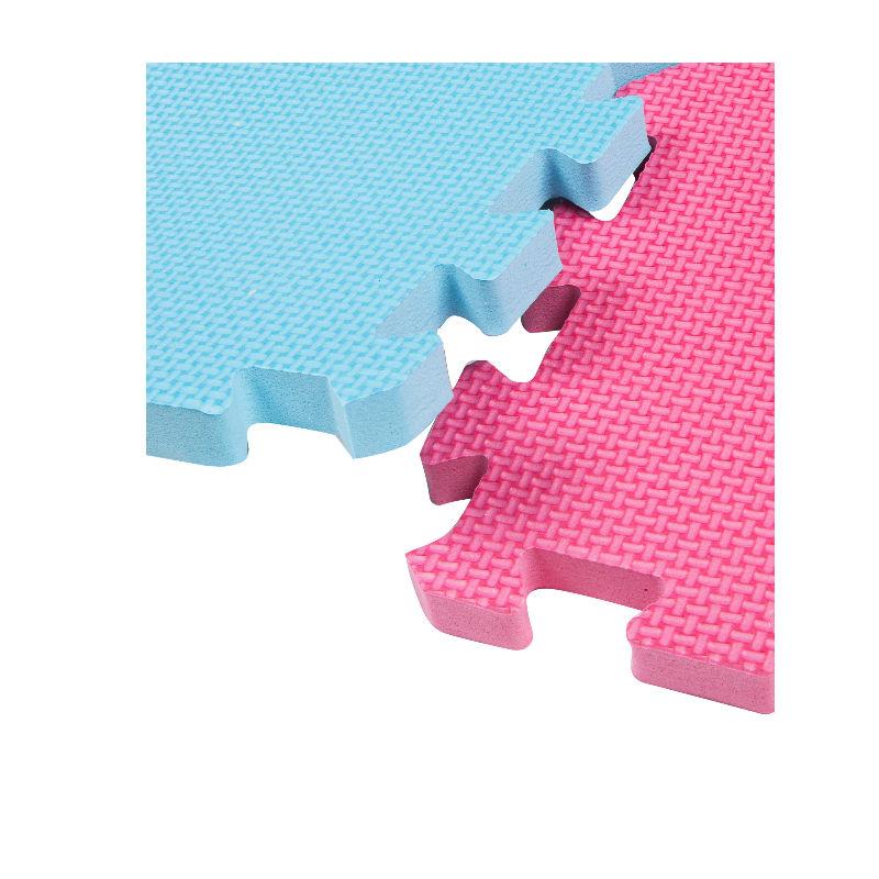 edukit Premium Quality 14mm Extra-Thick Children’s Multi-Coloured EVA Foam Interlocking Floor Tile Set with Wall Borders - Large 16sqft Coverage for Kids Soft Play