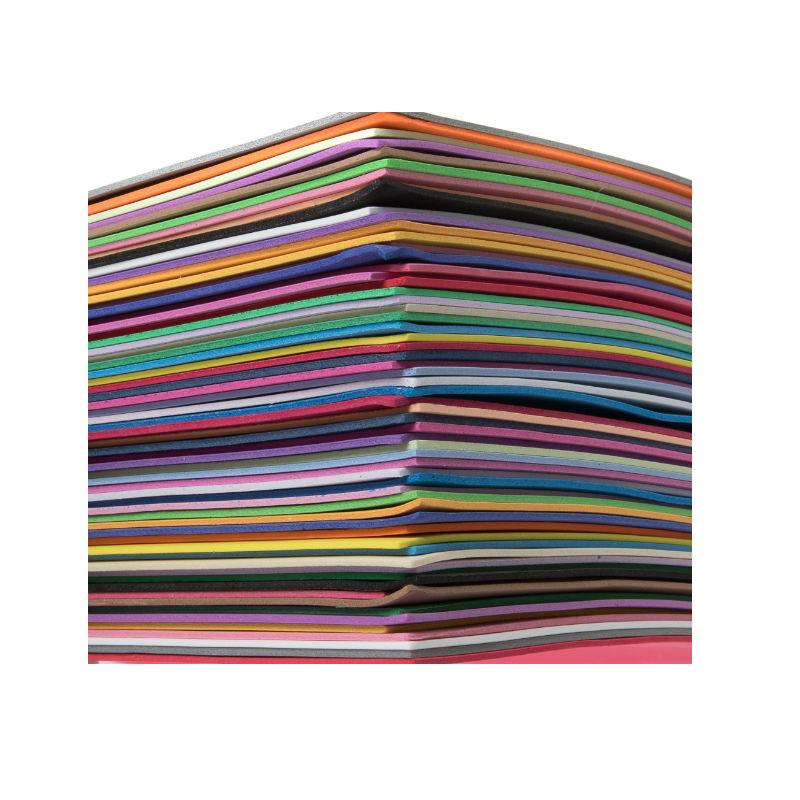 60-Pack of EVA Foam 2mm Craft Sheets – Multi-Coloured 30x A4-Size Sheets and 30x A5-Size Sheets – Craft Supplies for Scrapbooking Art Decorating and Decoupage