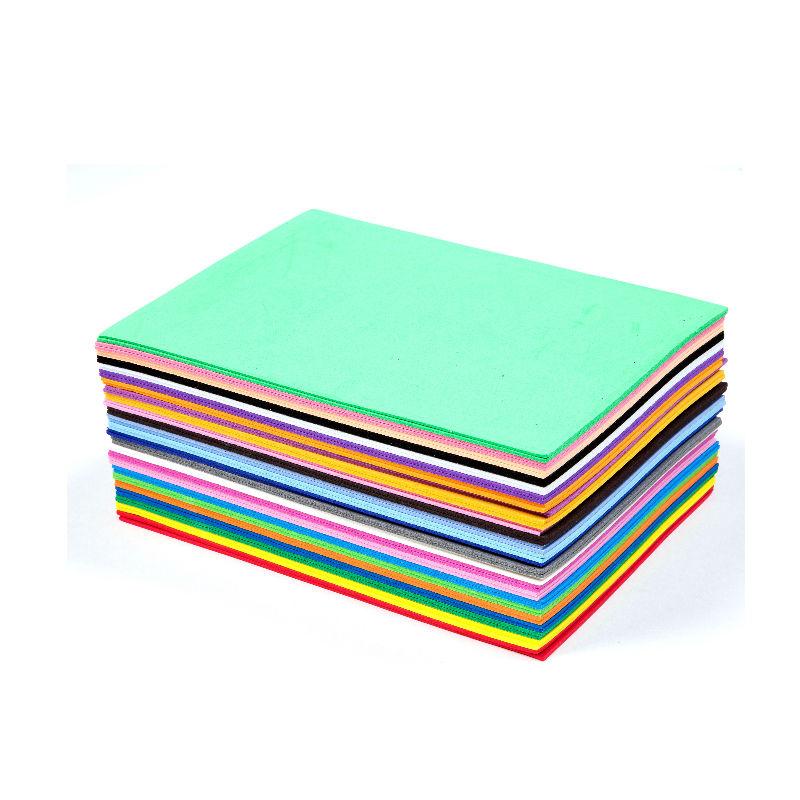 50-Pack of EVA Foam 2mm Craft Sheets – Multi-Coloured A5-Size Sheets – Craft Supplies for Scrapbooking Art Decorating and Decoupage